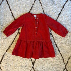 Red corduroy hanna andersson long sleeve dress